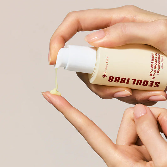 Demythskin - skincare ingredient checker. Buy KSECRET 1988 Serum: Retinal Liposome 2% + Black Ginseng . Anti-aging skincare product, firmness, texture skin 