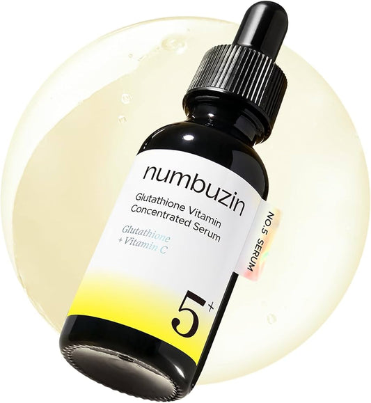 Effficacy 4.5/5, Safety 4.7/5. Ingredient review & analysis of numbuzin No.5 Glutathione Vitamin Concentrated Serum by Demythskin. Best korean Vitamin C serum. best korean skincare 