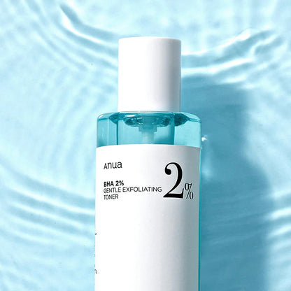 Ingredient review and analysis  of Anua Anua BHA 2% Gentle Exfoliating Toner: Efficacy 4.5/5, Safety 4.7/5